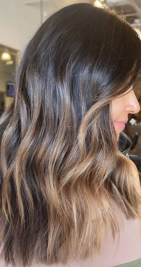 Gloss Frizz Hair Treatment on Balayage Highlights Gloss Frizz Hair Treatment on Balayage Highlights